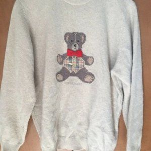Vintage Burberry Bear Sweater Wool Nova Check